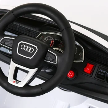 Audi Rs Q8 Automobil Na Baterije Bijeli + Daljinski Upravljač + Sporo Paljenje + Eva + Led, Bijela 8