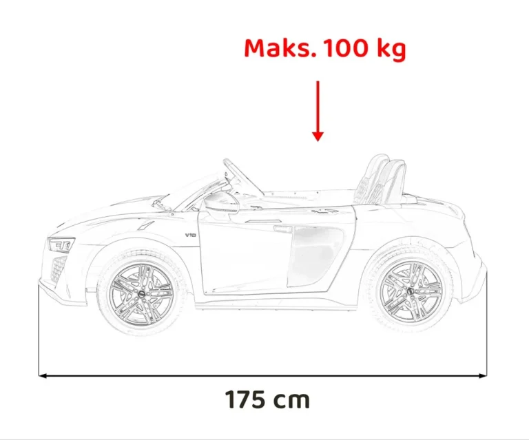 Audi Spyder R8 Lift Strong Na Akumulator, Crni 6