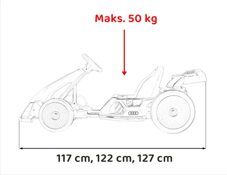 Audi Gokart S Drift Funkcijom, Crveni Auto Na Akumulator 3