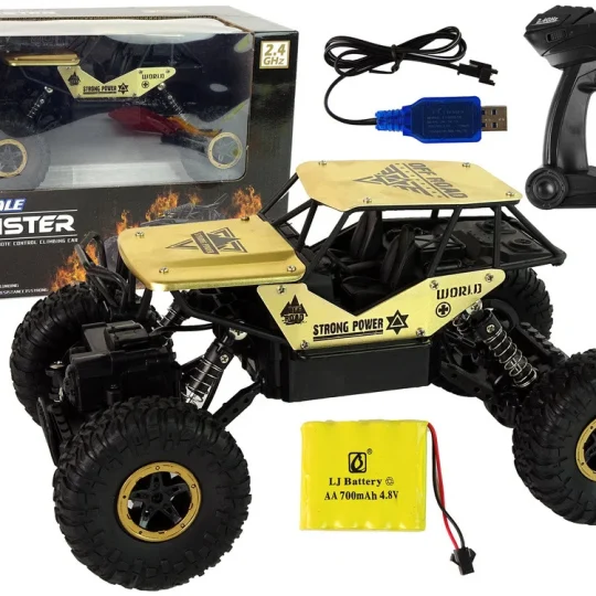 Auto Rc Visoki Kotači 1:18 Plastika Crno Zlatni 1