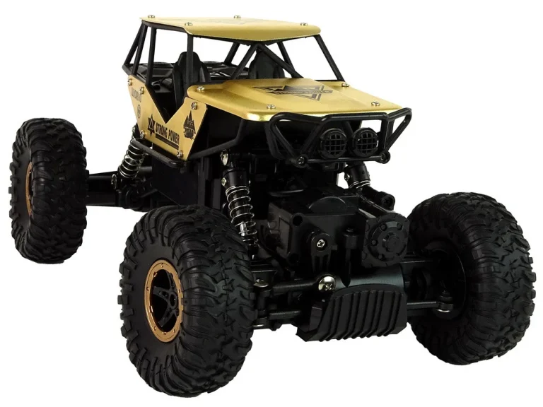 Auto Rc Visoki Kotači 1:18 Plastika Crno Zlatni 6
