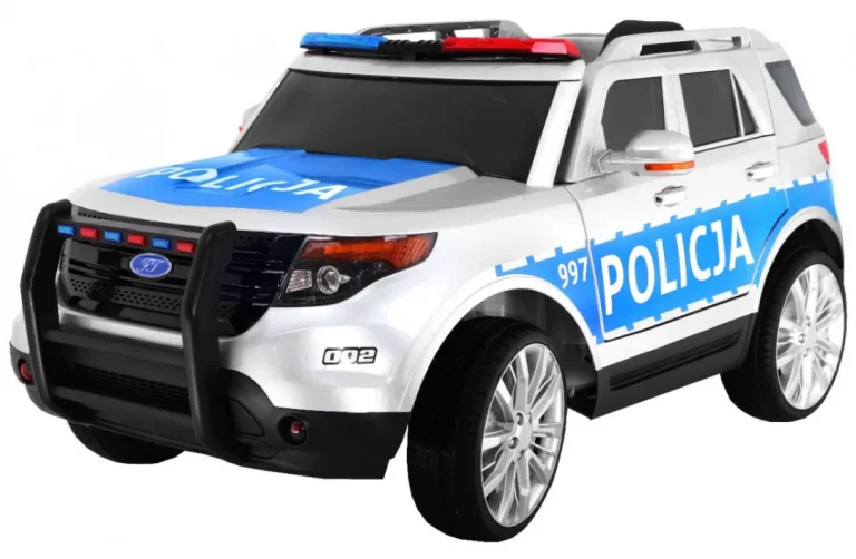 Auto Suv Policijski Na Baterije Za Djecu + Sirene + Svjetla + Megafon + Daljinski Upravljač 1