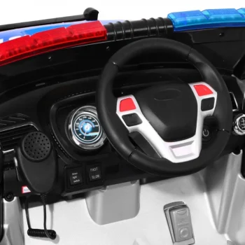 Auto Suv Policijski Na Baterije Za Djecu + Sirene + Svjetla + Megafon + Daljinski Upravljač 12