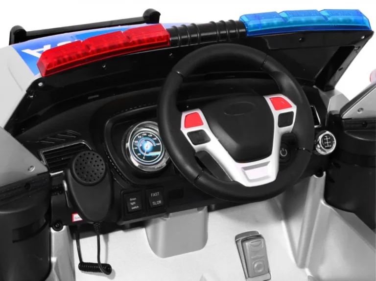 Auto Suv Policijski Na Baterije Za Djecu + Sirene + Svjetla + Megafon + Daljinski Upravljač 12
