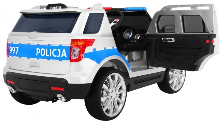 Auto Suv Policijski Na Baterije Za Djecu + Sirene + Svjetla + Megafon + Daljinski Upravljač 2