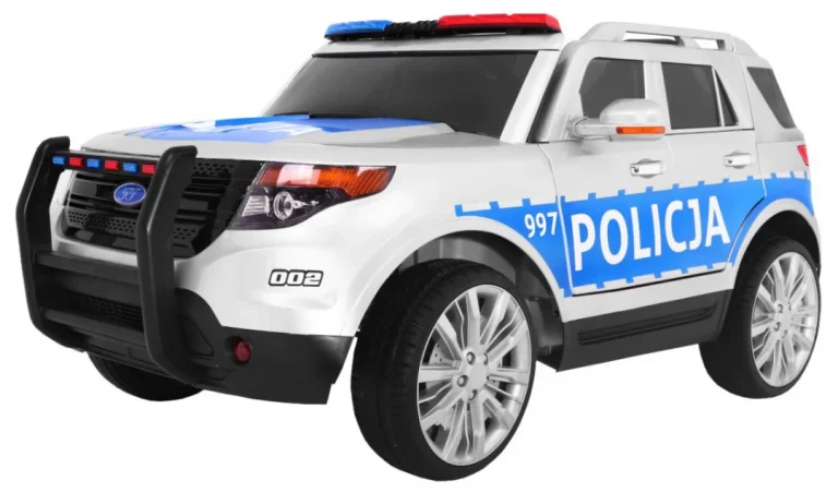Auto Suv Policijski Na Baterije Za Djecu + Sirene + Svjetla + Megafon + Daljinski Upravljač 3