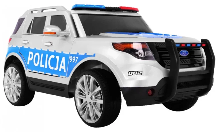 Auto Suv Policijski Na Baterije Za Djecu + Sirene + Svjetla + Megafon + Daljinski Upravljač 4