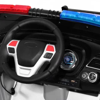 Auto Suv Policijski Na Baterije Za Djecu + Sirene + Svjetla + Megafon + Daljinski Upravljač 8