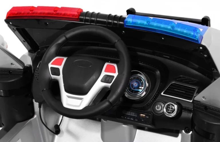 Auto Suv Policijski Na Baterije Za Djecu + Sirene + Svjetla + Megafon + Daljinski Upravljač 8