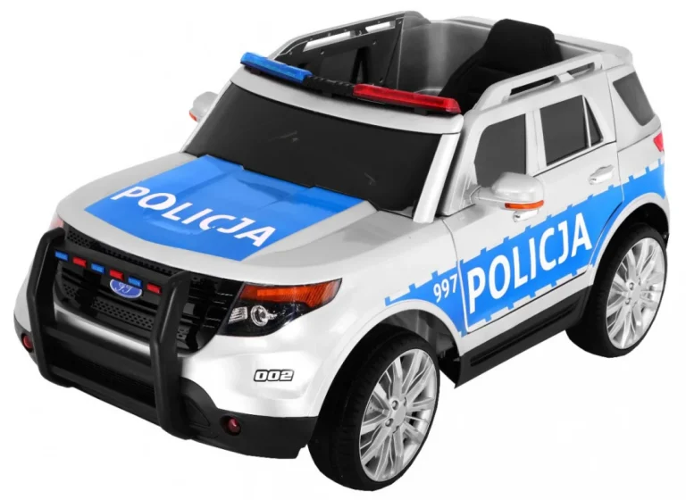 Auto Suv Policijski Na Baterije Za Djecu + Sirene + Svjetla + Megafon + Daljinski Upravljač 9