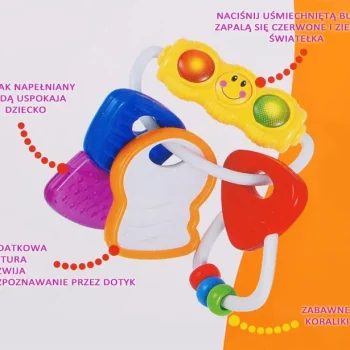 Auto Ključevi 4 U 1 Za Bebe 0+ Glodalica Zvečka Senzorna Igračka 3