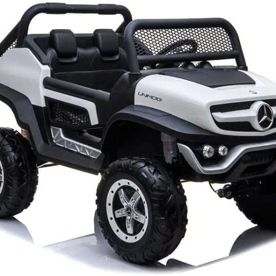 Auto Na Akumulator Mercedes Unimog 4×4, Bijeli, 12v 1