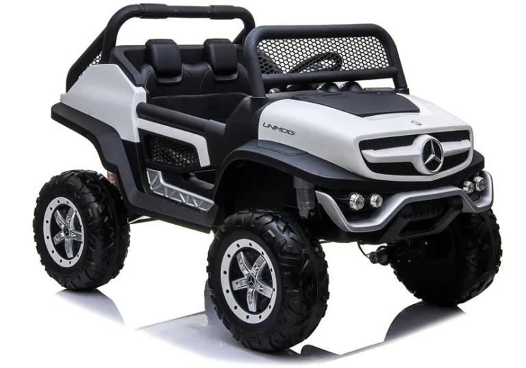 Auto Na Akumulator Mercedes Unimog 4×4, Bijeli, 12v 1