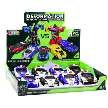 Auto Robot 2u1, Policijski Sportski Auto, Transformacija, 13 Cm 4