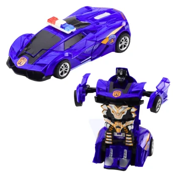 Auto Robot 2u1, Policijski Sportski Auto, Transformacija, 14 Cm 2