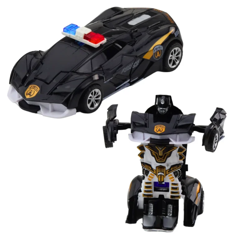 Auto Robot 2u1, Policijski Sportski Auto, Transformacija, 14 Cm 3