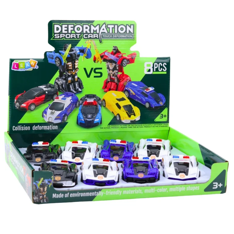Auto Robot 2u1, Policijski Sportski Auto, Transformacija, 14 Cm 5