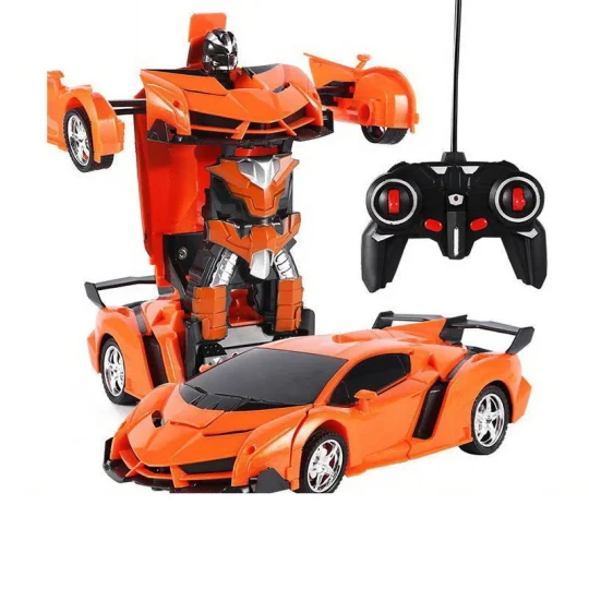 Auto Robot Transformator + Auto S Daljinskim Upravljačem 2 U 1 Višenamjenski Narančasti 1