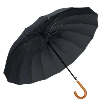 Automatski Kišobran 24 Rebra Crni 115 Cm 2
