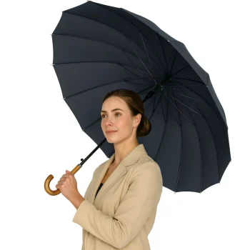 Automatski Kišobran 24 Rebra Crni 115 Cm 4