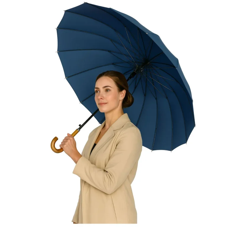 Automatski Kišobran 24 Rebra Tamnoplavi 115 Cm 3