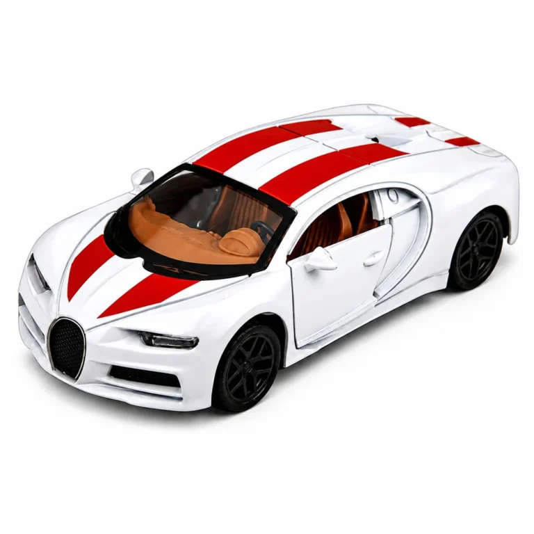 Automobil Metal Sportski Automobil Svjetla Zvuci Povlačenje Vožnja Bijela 1:32 2