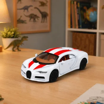 Automobil Metal Sportski Automobil Svjetla Zvuci Povlačenje Vožnja Bijela 1:32 4