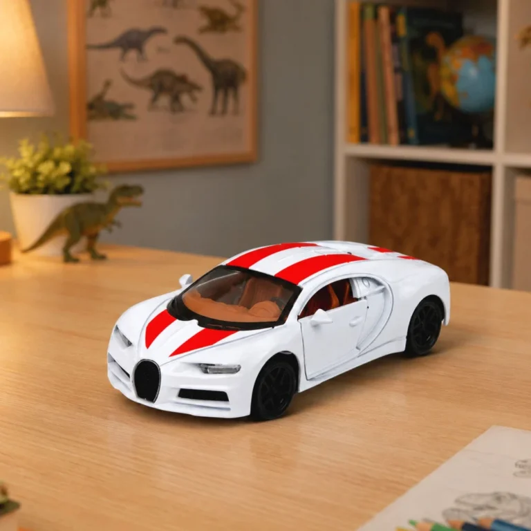 Automobil Metal Sportski Automobil Svjetla Zvuci Povlačenje Vožnja Bijela 1:32 4