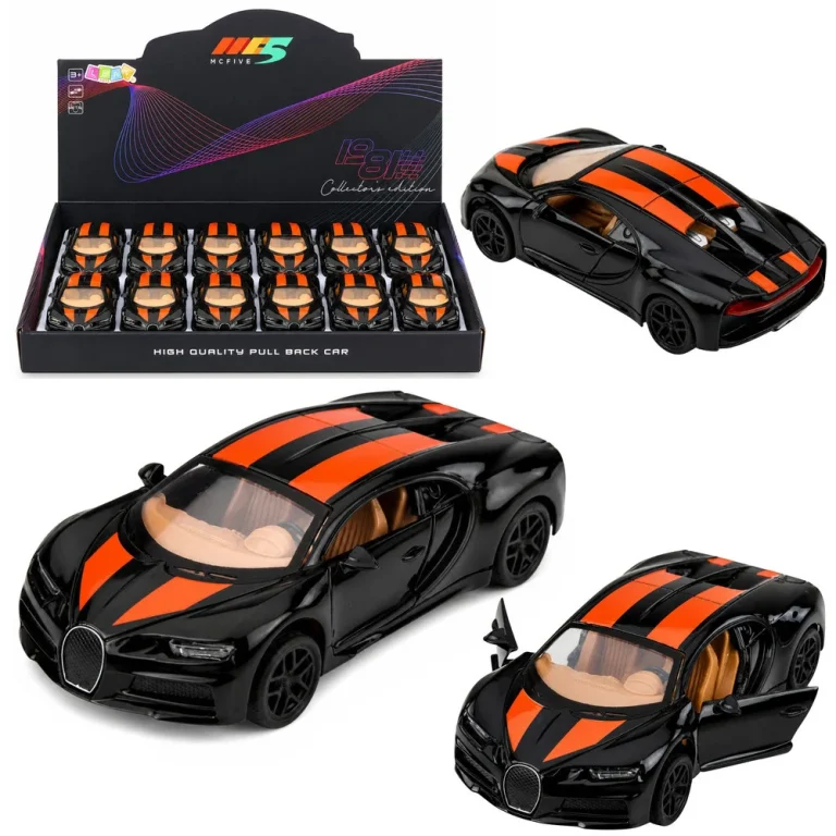 Automobil Metal Sportski Automobil Svjetla Zvuk Pokretni Pogon Crni 1:32 1