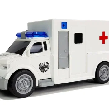 Automobil Hitne Pomoći S Frikcijskim Pogonom Bijeli 1:20 Sa Zvukom 2