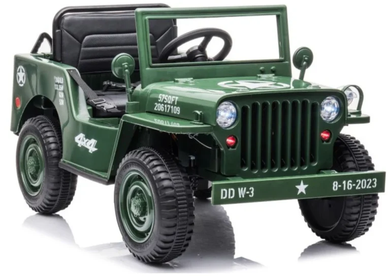 Automobil Na Baterije Jh 103, Vojno Zelena 4x4 Auto Na Akumulator 1