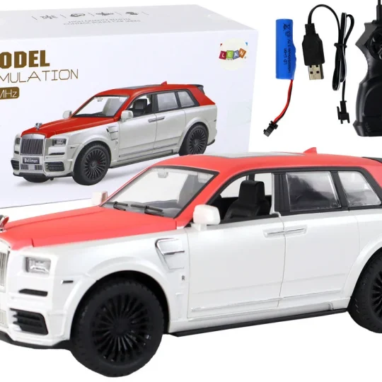 Automobil Na Daljinsko Upravljanje 1:20 Bijelo Crveni Pilotski Automobil 1