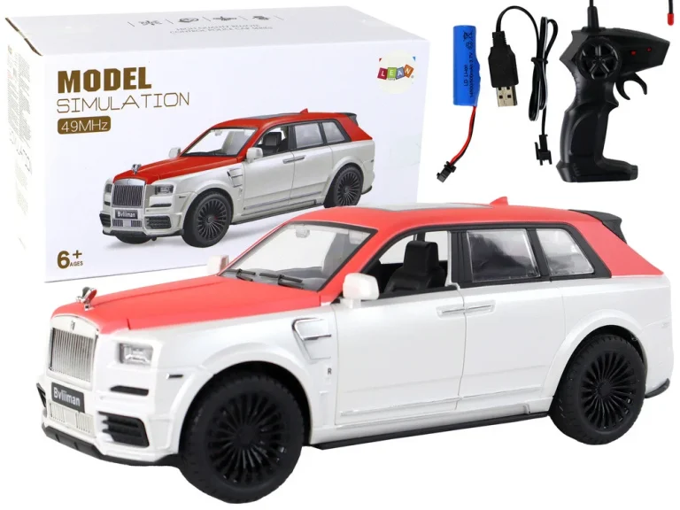 Automobil Na Daljinsko Upravljanje 1:20 Bijelo Crveni Pilotski Automobil 1