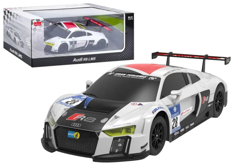 Automobil Na Daljinsko Upravljanje 1:24 Audi R8 Lms Bijelo Crni 1