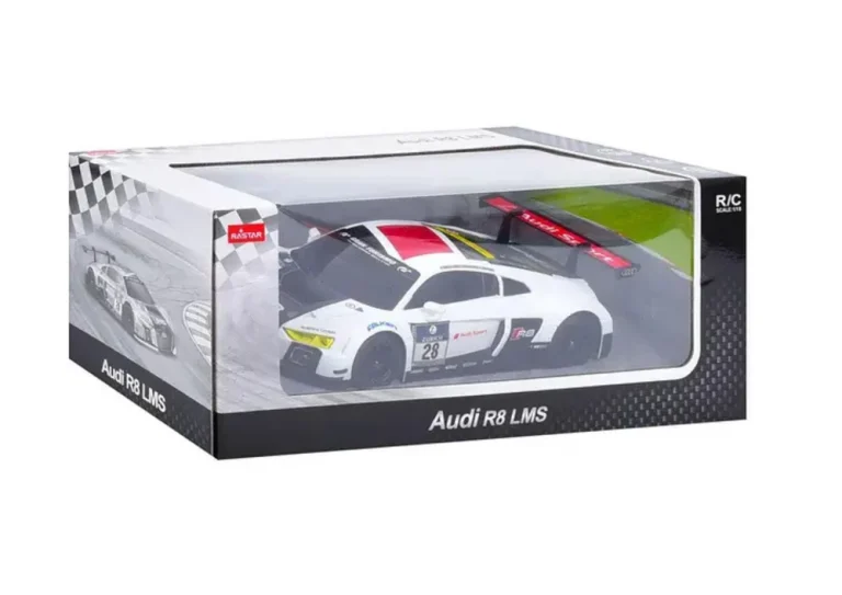 Automobil Na Daljinsko Upravljanje 1:24 Audi R8 Lms Bijelo Crni 3