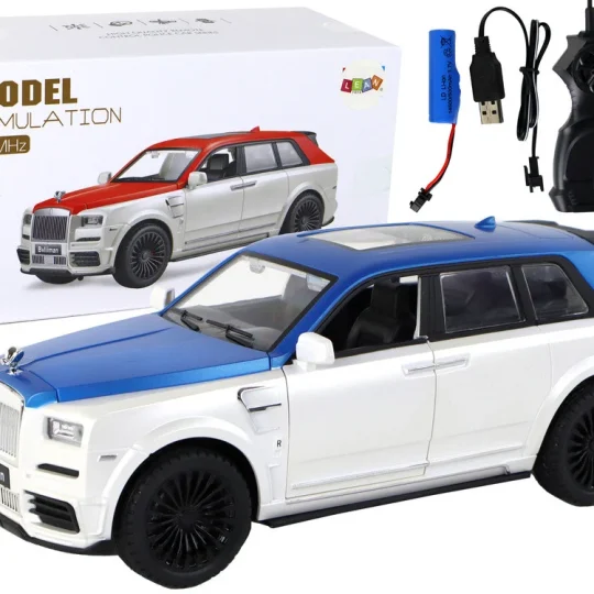 Automobil Na Daljinsko Upravljanje Bijelo Plavi 1:20 1