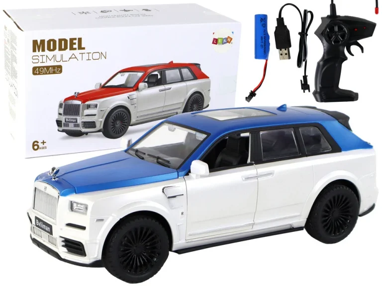 Automobil Na Daljinsko Upravljanje Bijelo Plavi 1:20 1
