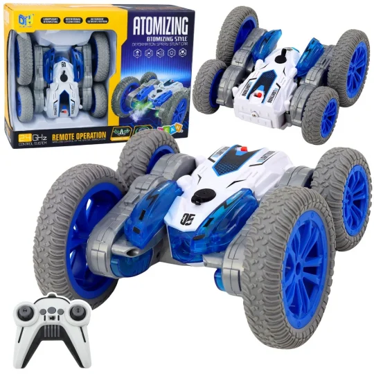 Automobil Na Daljinsko Upravljanje S Rc Svjetlima, Dim, Drift 360°, Plava 1