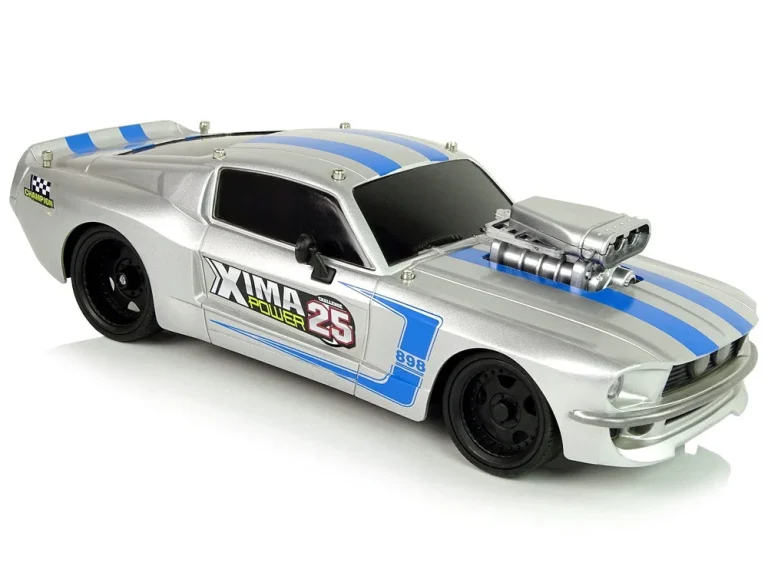 Automobil Na Daljinsko Upravljanje, Srebrno Plave Pruge, 1:16 3