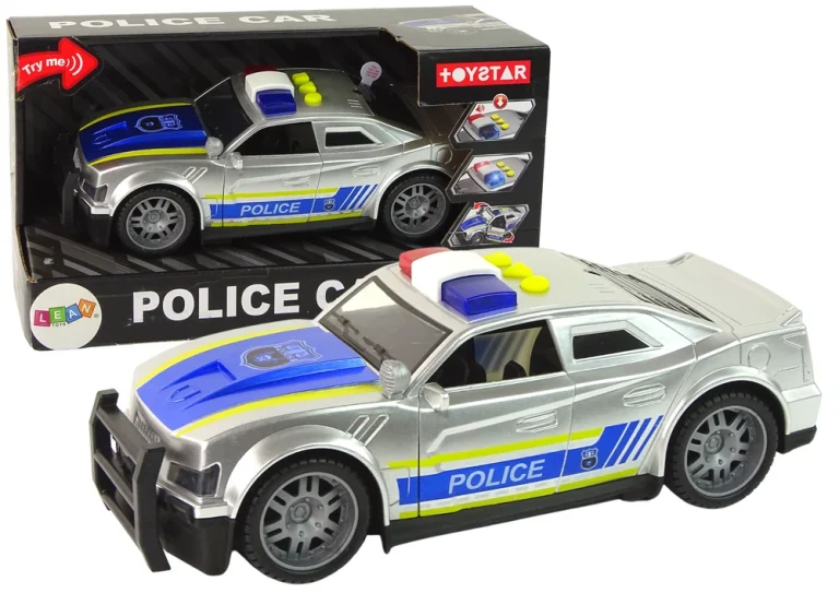 Automobilska Policija 1:14 Svjetla Zvuci Srebrno 1