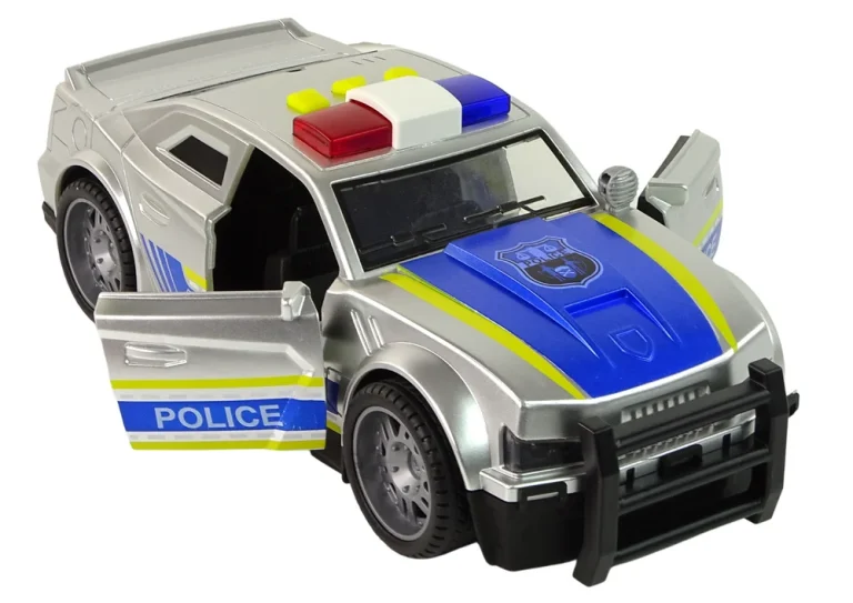 Automobilska Policija 1:14 Svjetla Zvuci Srebrno 4