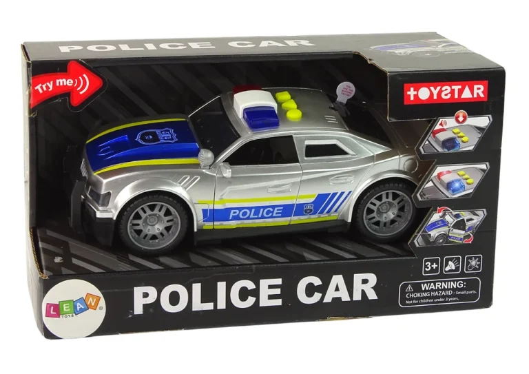 Automobilska Policija 1:14 Svjetla Zvuci Srebrno 5