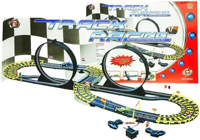 Automobilska Trkaća Staza Dva Automobila Petlje Napajanje 565 Cm 1