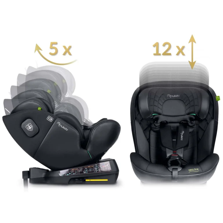 Autosjedalica Nukido Aero Line 0–36 Kg, Crna, Isofix 14