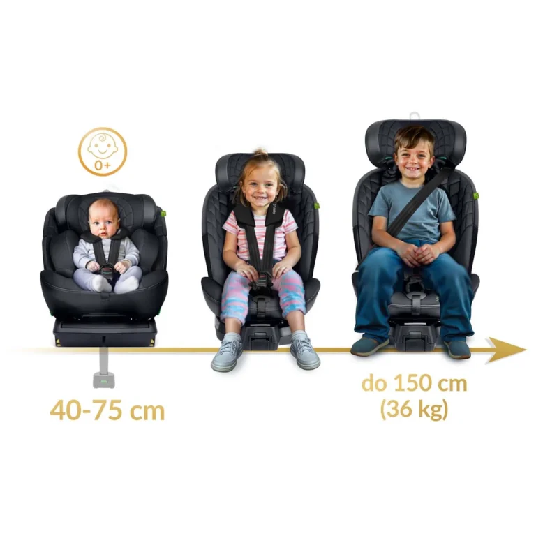 Autosjedalica Nukido Aero Line 0–36 Kg, Crna, Isofix 9