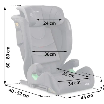 Autosjedalica Nukido Louis Soft 15–36 Kg, Siva, Isofix 14