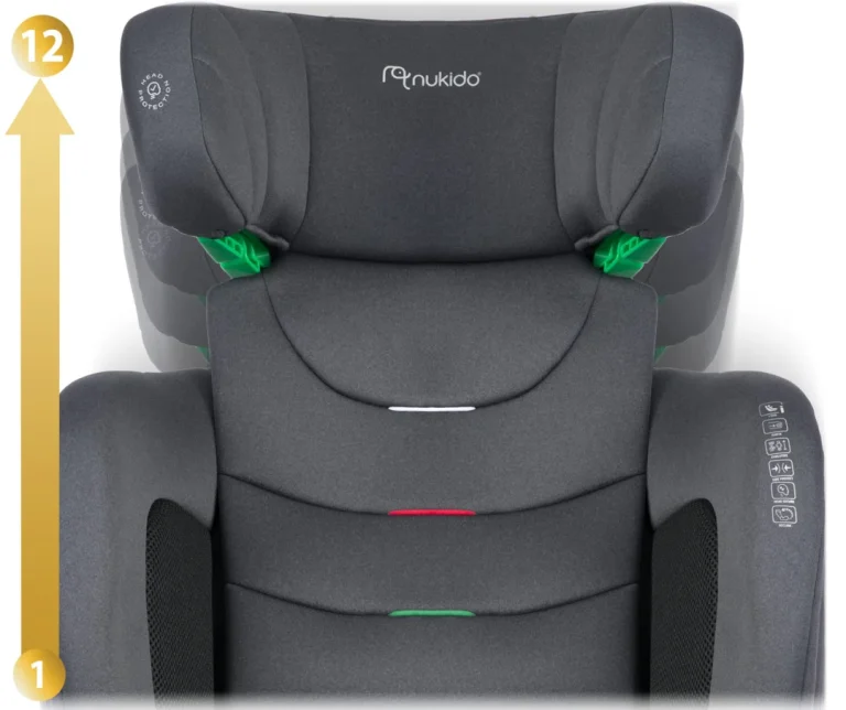 Autosjedalica Nukido Louis Soft 15–36 Kg, Siva, Isofix 5