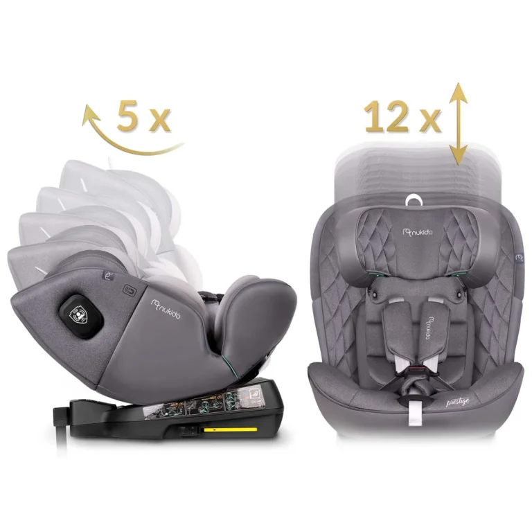 Autosjedalica Nukido Prestige Line 0–36 Kg, Siva, Isofix 3