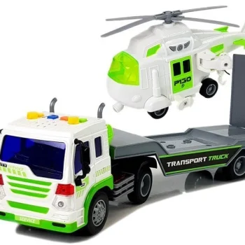 Autotransporter Na Baterije 1:16 S Helikopterom 2