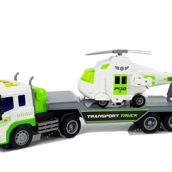Autotransporter Na Baterije 1:16 S Helikopterom 3